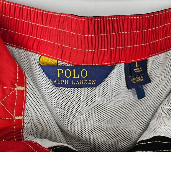 POLO RALPH LAUREN BLACK SWIM TRUNKS - SIZE L - CLASSIC & STYLISH! - Picture 8 of 11